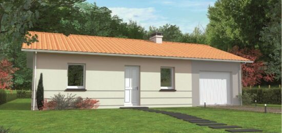 Plan de maison Surface terrain 67 m2 - 3 pièces - 2  chambres -  sans garage 