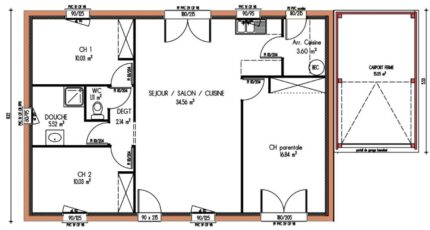 Avant-projet LA BAZOGE - 84 m² - 3 Chambres 3747-3498modele820141205ZDXX6.jpeg - Maine Construction