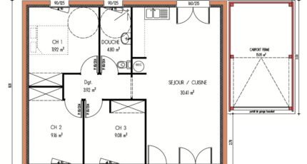 Avant-projet CHANGE - 69 m2 - 3 Chambres 3750-3498modele820141205HmyTK.jpeg - Maine Construction