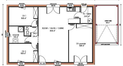 Avant-projet ARNAGE - 84 m2 - 3 Chambres 3746-3498modele620141205XBvOV.jpeg - Maine Construction