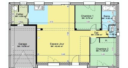 AVANT PROJET VIBRAYE - 76 m² - 2 ch CA 3784-3498modele8201501093gmZy.jpeg - Maine Construction