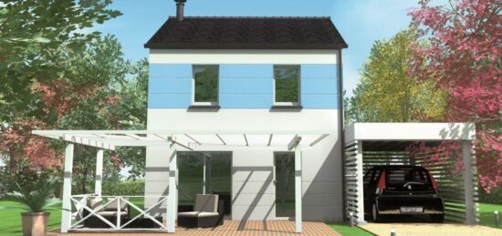 Plan de maison Surface terrain 75 m2 - 4 pièces - 3  chambres -  sans garage 