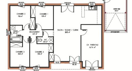 Avant-projet PRUILLE LE CHETIF-103 m2-5 Chambres 3772-3498modele820141205TRo0D.jpeg - Maine Construction