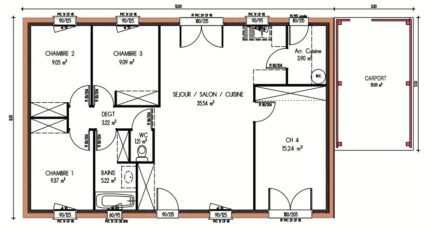Avant-projet GUECELARD - 91 m2 - 4 Chambres 3768-3498modele820141205VukgR.jpeg - Maine Construction