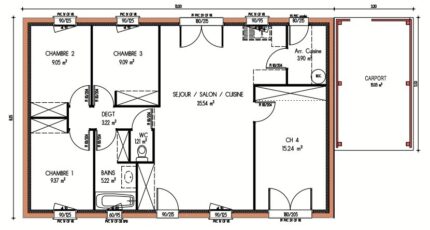 Avant-projet GUECELARD - 91 m2 - 4 Chambres 3768-3498modele820141205VukgR.jpeg - Maine Construction