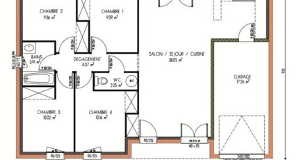 Avant-projet CHAMPAGNE - 87 m2 - 4 Chambres 3771-3498modele820141205T1arJ.jpeg - Maine Construction