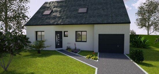 Plan de maison Surface terrain 63 m2 - 5 pièces - 4  chambres -  avec garage 