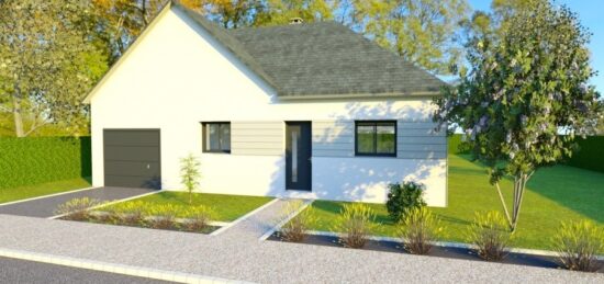 Plan de maison Surface terrain 90 m2 - 5 pièces - 3  chambres -  avec garage 