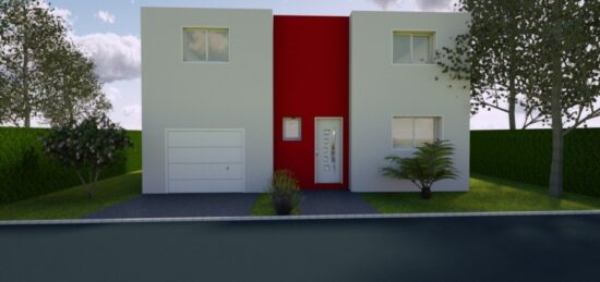 Plan de maison Surface terrain 127 m2 - 6 pièces - 4  chambres -  avec garage 