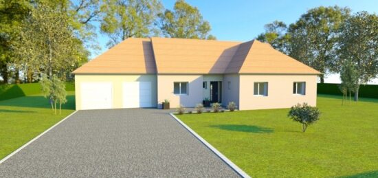 Plan de maison Surface terrain 125 m2 - 6 pièces - 3  chambres -  avec garage 