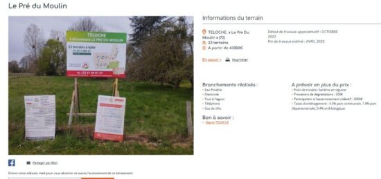 Terrain à bâtir à , Sarthe